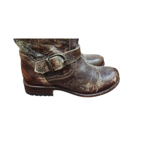 Sendra Engineer Boots 8601 Women’s 7 Brown Distressed Leather Goodyear Welt - Picture 5 of 14